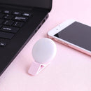 5pcs Mini LED USB Clip Mobile Phone Q Selfie Ring Flash  Fill Light(Pink)