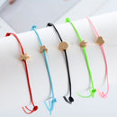 Multicolor Relationship Family Star Heart Bangle Rope String Lucky Bracelet