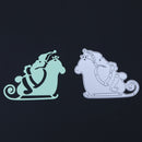 Santa Claus Horse DIY Metal Stencil Scrapbook Embroidery Craft Cutting Die-