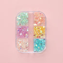 Diamond AB Color Crystal Aurora Mermaid Gradient Round Glass Nail Rhinestones