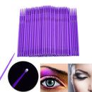 100pcs Disposable Cotton Swabs Tattoo Makeup Eyelash Tattoo Swabs(Purple)