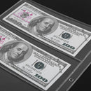 PVC Coin Holder Album Page Money Storage Collection Book Sheet (Three Lines
