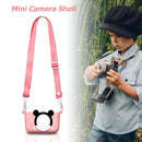 Portable Mini Cartoon Camera Cover Adjustable Silicone Shell (Pink Rat) Newly