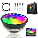 RGB LED CPU Cooler Fan Heatsink For Intel LGA1155 AM2+ Socket E9W8 F2M6
