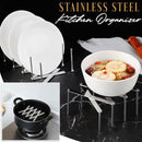 Steel Lid Rest Stand Retractable Pot Pan Cover Holder  Drain Shelf: