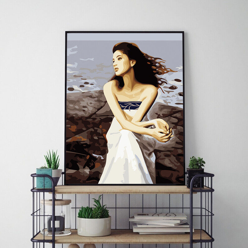 Frameless DIY Daze Beauty Painting By Numbers Canvas Digital Oil Craft Deco