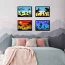 16pcs Silhouette Painting Template Stencils for Oil Paint Pattern Color Filling