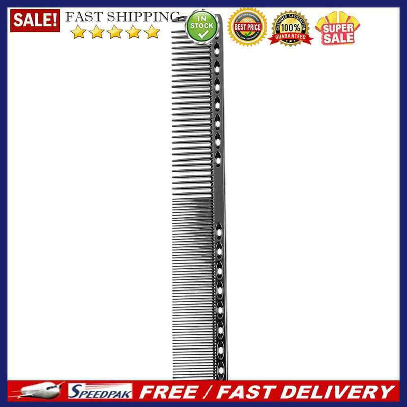 Aluminum Anti-static Hairdressing Combs Hair Cutting Hair Brush (Black)