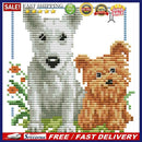 Full/Partial Cross Stitch Dog Kit Cotton 2 Strands Stamped Artwork Home Decor