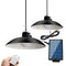 LED Solar Lamp Remote Ceiling Light Outdoor Garden Hanging Decor (B) Newly