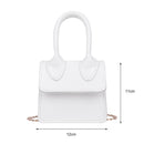 Mini Crossbody Tote Bag Solid Candy Female Simple Leather Shoulder Purse Handbag