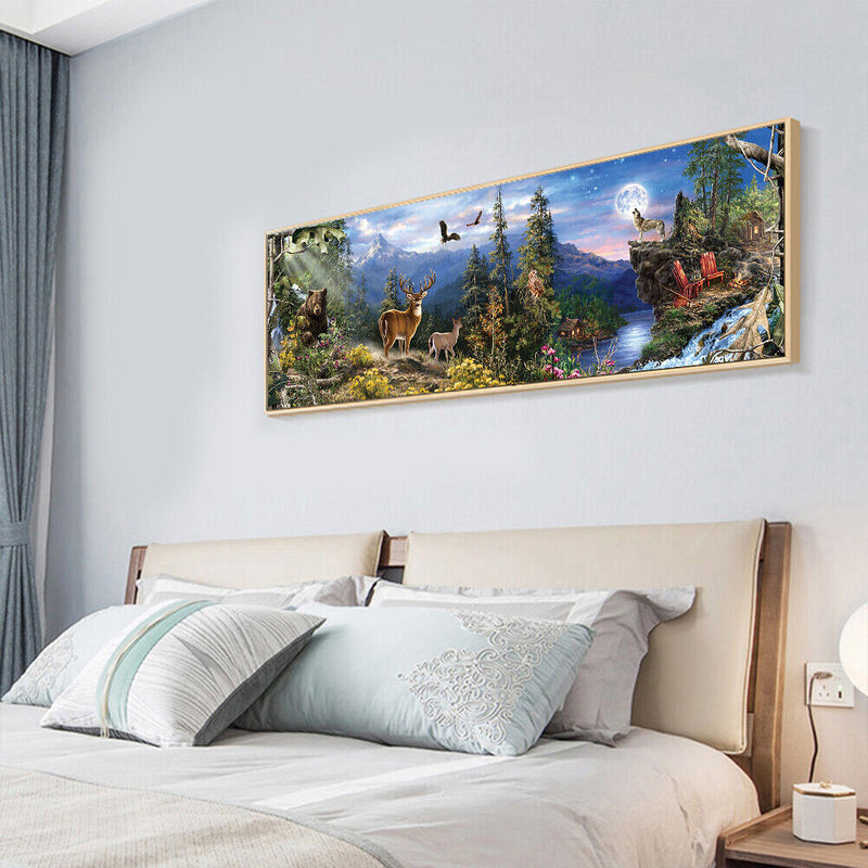 5D Rhinestone Mosaic Craft DIY Forest Animals Diamond Painting Picture Poster
