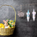 Bunny Gnome Spring Easter Swidish Tomte Dwarf Hanging Ornament 5 Pcs (2)