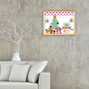 14CT Print Cross Stitch DIY Home Room Canvas Cartoon Christmas Series Needlework