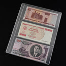 PVC Coin Holder Album Page Money Storage Collection Book Sheet (Three Lines