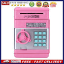 Automatic Electronic Piggy Bank ATM Password Money Box Saving Box (Pink)