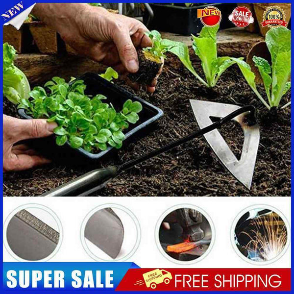 Steel Hollow Hoe Agriculture Hand Rake Garden Farm Vegetables Work Weeding Tool
