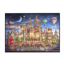 Full Cross Stitch Eco-cotton Thread 11CT Stamped Castle Wall Art Home Decor Kit