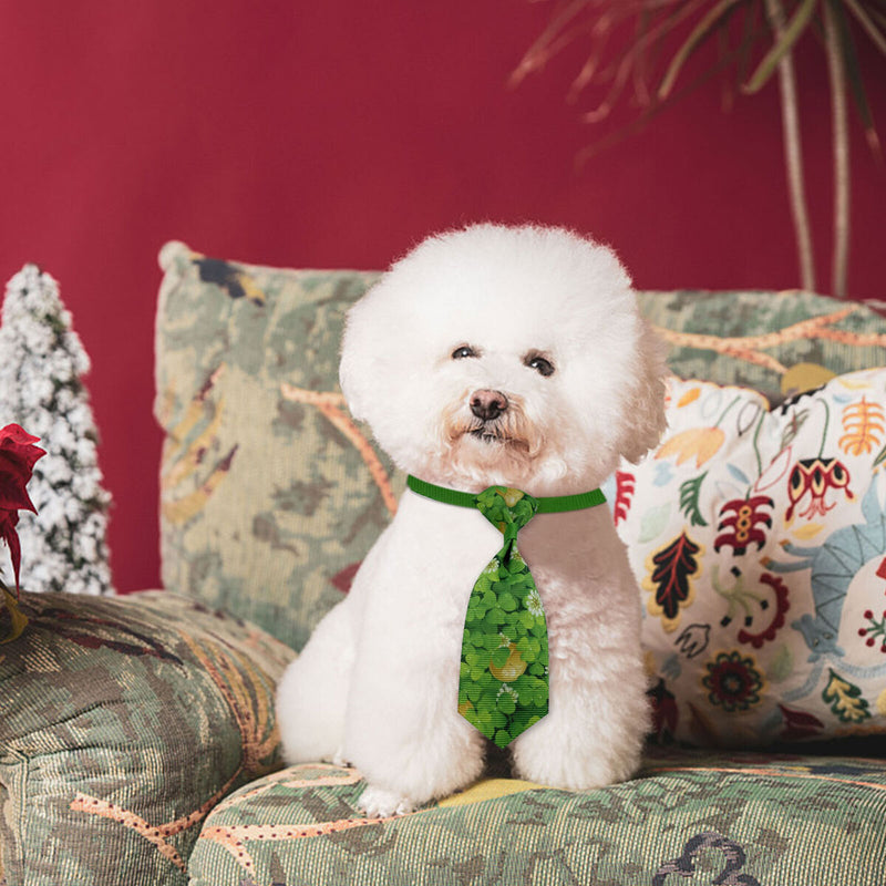 Dog Neck Tie - Irish Lucky Shamrock Collar for Male Female Pets for St. Patri