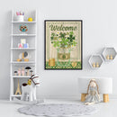 5D Diamond Painting Kit DIY Welcome Full Round Drill Mosaic Picture Wall