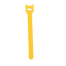 10pcs Durable Self Adhesive Cable Fastener Tape Wire Loops Strap (Yellow)