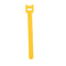 10pcs Durable Self Adhesive Cable Fastener Tape Wire Loops Strap (Yellow)