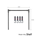 #A Shine Trip Folding Camping Hanging Rack Shelf Light Holder Clothes Storage