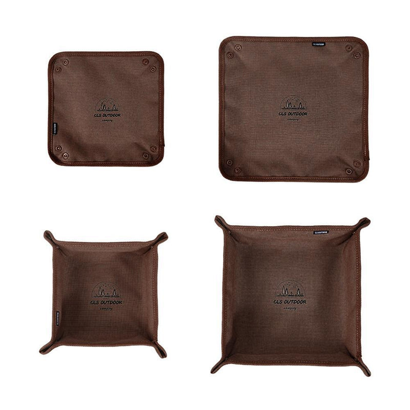 Portable Camping Storage Tray Outdoor Multi-function Foldable Square Plate (L