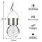 5pcs LED Solar Lamp Cracked Glass Ball Hanging Light Waterproof Decor(F)