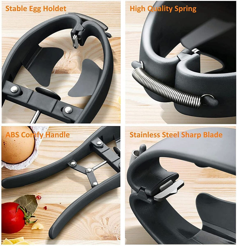 White Separator Food Grade Handheld Egg Opener Egg Cracker Egg Separator Tool