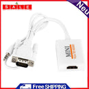 VGA Male to HDMI Output 1080P HD + Audio TV AV HDTV Video Cable Converter - A