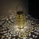 Solar Garden Lanterns, Retro Metal LED Outdoor Hanging Lights with Handle Newly