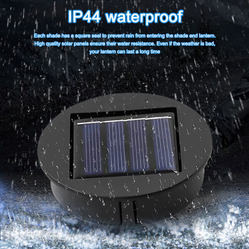 4pcs Solar Lamp Waterproof IP44 Outdoor Lantern Atmosphere Lamp for Pathway Yard