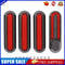 8pcs Wheels Hub Cap Protective Shells Reflective Stickers for M365 (Red)