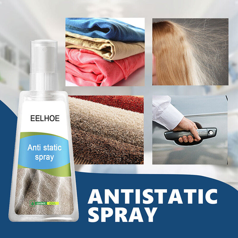 Anti Static Electricity Sprayer Liquid Hair Clothes Laundry Remover (60ml)