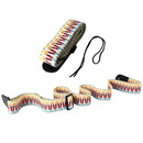 Adjustable Guitar Ukulele Strap Rainbow Webbing Belt with PU Leather Ends 4.3ft