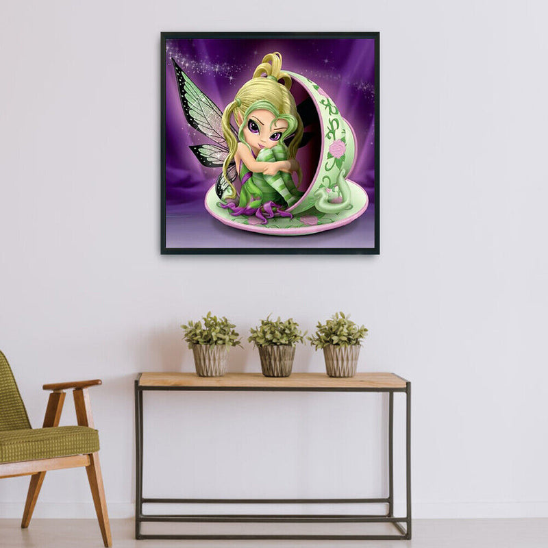 Rhinestone Kit DIY Big Eyes Elf 5D Full Round Drill Diamond Painting (B987)