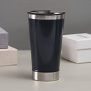 Double-layer Thermal Mug Beer Cups Stainless Steel Coffee Bottle (Black)