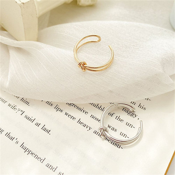 Women Simplicity Open Ring Knot ring Finger Ring Index finger ring Adjustable