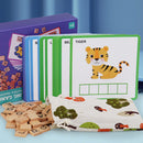 Wooden English Words Puzzle Game Writing Early Learning Educational Toys Kits