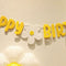 Daisy Flower Happy Birthday Banner Cloth/Paper Made DIY Decor Home Flower K3X7