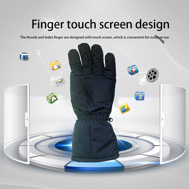 2pcs Winter Electric Heated Gloves Hand Warm Cycling Skiing Thermal Center