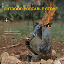 Portable Firewood Stove Stainless Steel Outdoor Survival Camping Hiking Fur