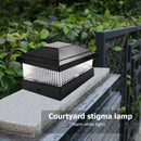 LED Solar Column Light Pillar Lamp Outdoor Villa Yard Garden Decor (White)