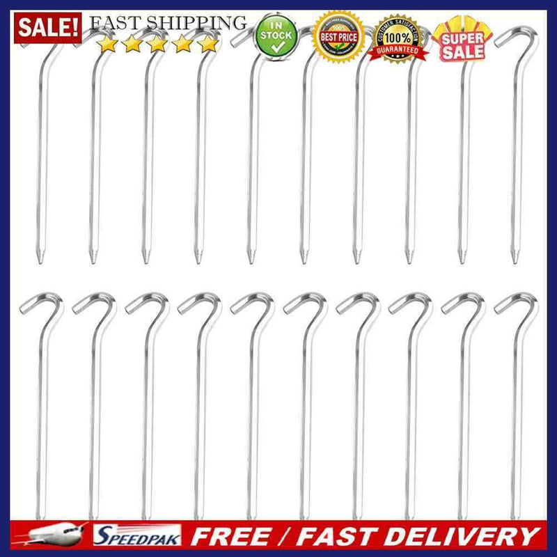 10/20pcs 18cm Tent Pegs Aluminum Alloy Awning Canopy Floor Stakes Ground Nail