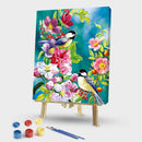 Painting By Numbers Kit DIY Birds Flowers Canvas Oil Art Picture Home Room