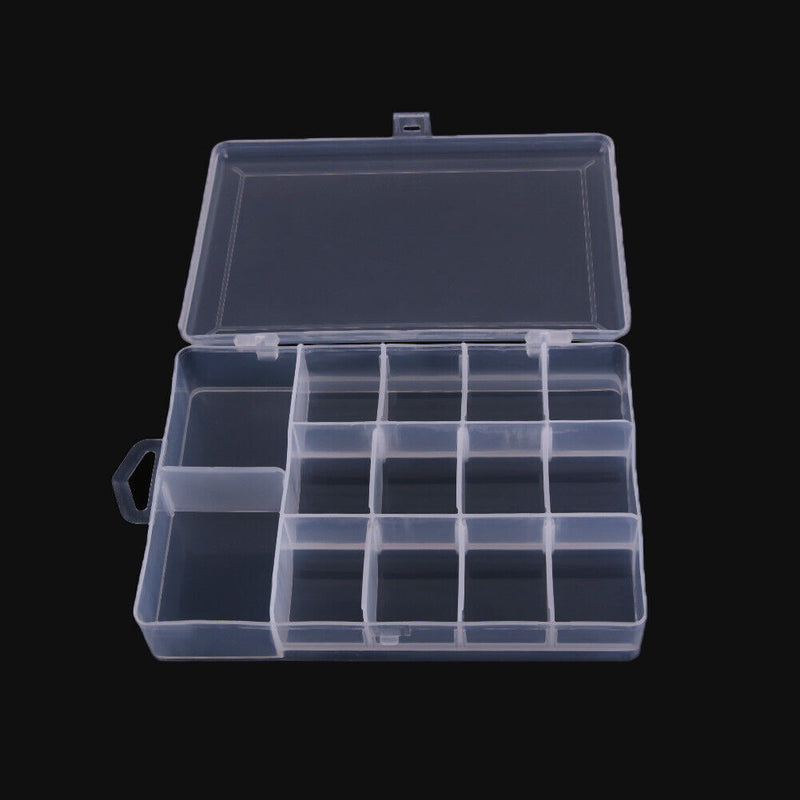 20.5cm * 14cm * 4cm Carp Fishing Lure Storage Box Box 14x Transparent