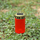 Grave Electronic LED Candle Lamp Flameless Solar Decorative Tea Light (Red)