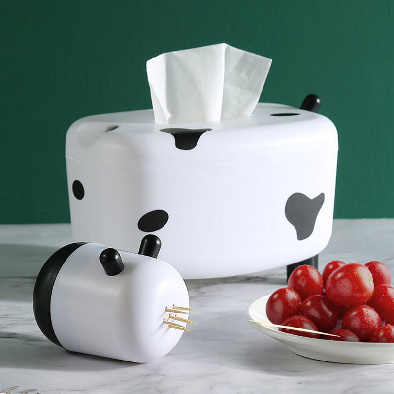 2 in 1 Tissue Box Toothpick Holder Calf-Shaped Creative Office Tissue Container