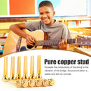 6pcs Guitar Strings Nails Copper Acoustic Guitar Bridge Pins Nut Fixed Cone